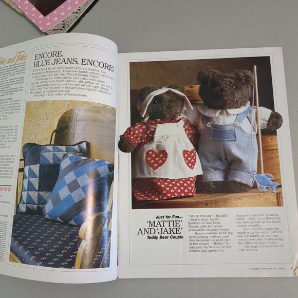 Vintage Craft Magazine Country Handcrafts Bazaar 1988 Knit Crochet Sew Cross Sti - Picture 4 of 4